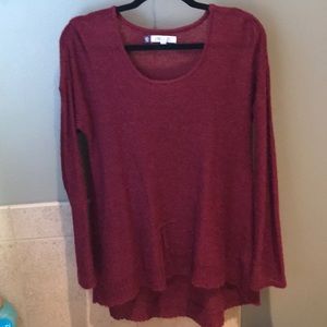 Jennifer Lopez mohair wine sweater tunic medium